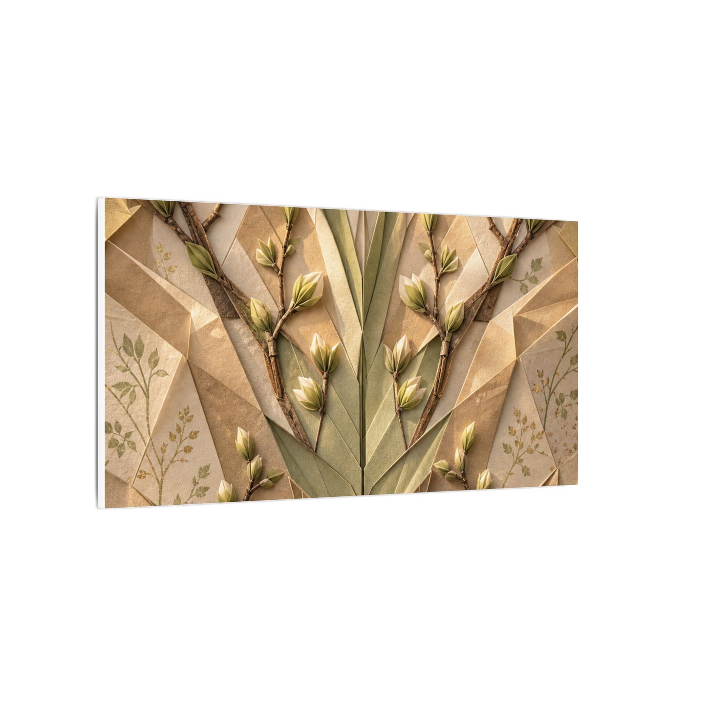 Kanso Paper Fold Canvas Art - Japandi Japanese Pattern