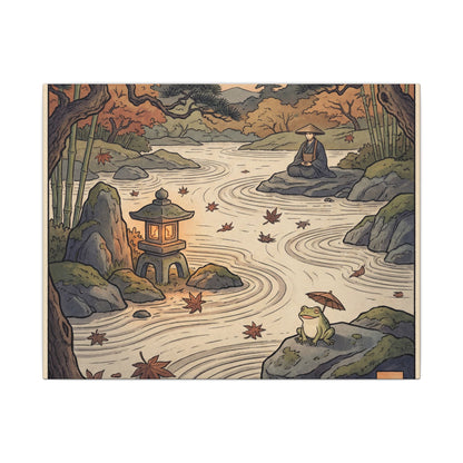 Rock Garden Autumn Canvas Art | Zen Serene Design Art Print