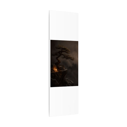 Pine Tree Shadow Zen Canvas Art | Luxurious Dark Japandi Art