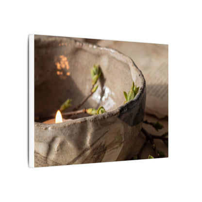 Candlelight Ceramic Bowl Canvas Art - Japandi Ma
