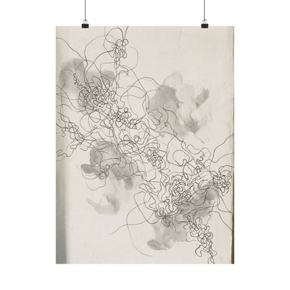 Datsuzoku Shadow Play Wall Art Print - Dark Japandi Dark Texture Art Print