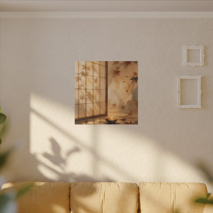 Candlelight Shoji Screen Canvas Art - Japandi Ma
