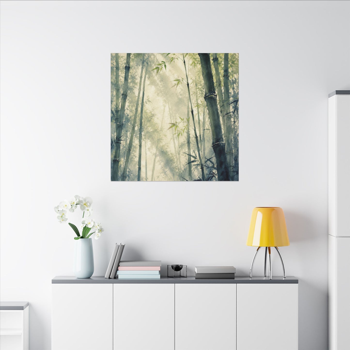 Bamboo Grove Spring Canvas Art | Zen Serene Design