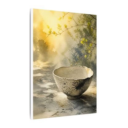 Cozy Ceramic Bowl Canvas Art - Watercolor Japandi