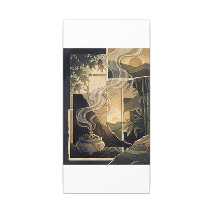 Tranquil Incense Smoke Canvas Art - Ukiyo E Inspired Zen