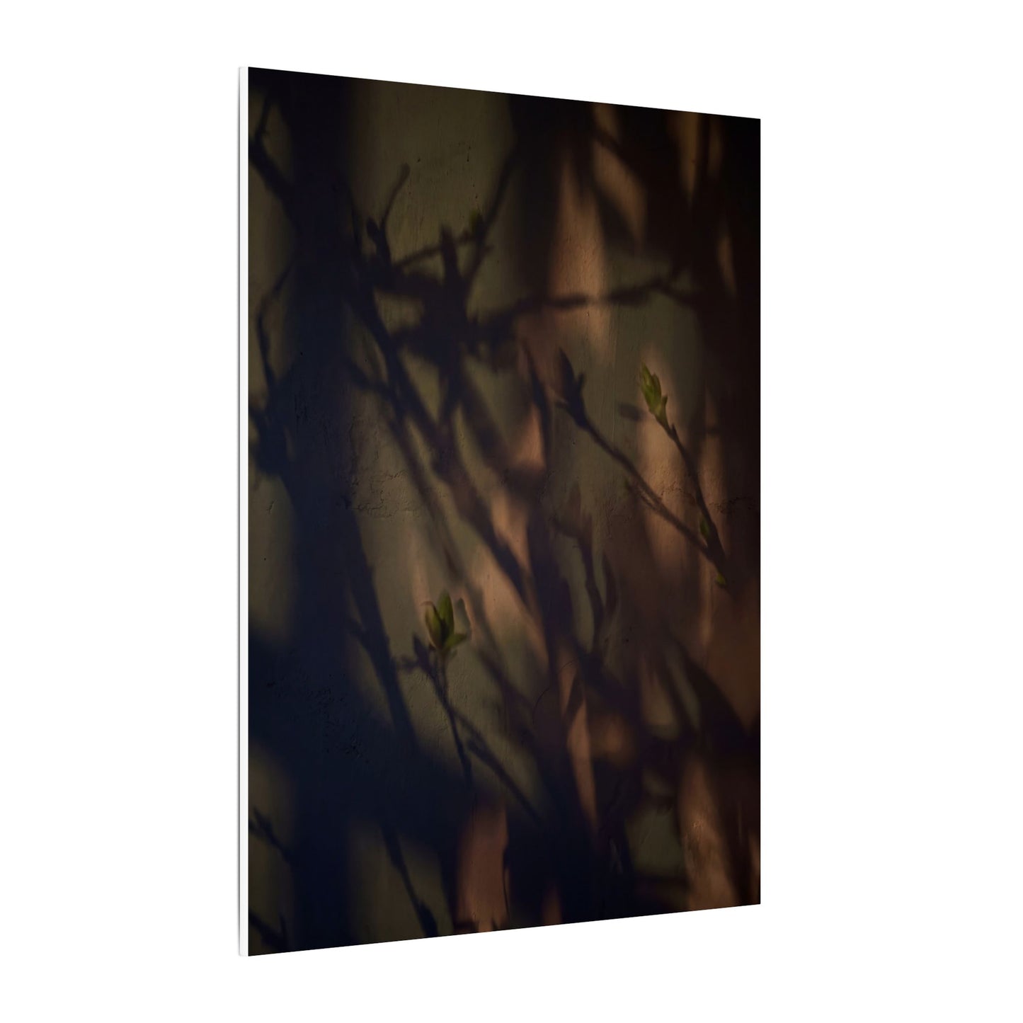 Candlelight Shadow Play Canvas Art - Dark Japandi Shibui