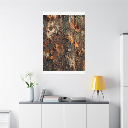 Rust Patina Canvas Art | Autumn Japandi Texture Art