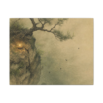 Spring Pine Tree Minimal Line Canvas Art | Earthy Decor