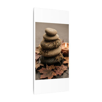 River Stones Canvas Art | Autumn Japandi Texture Art