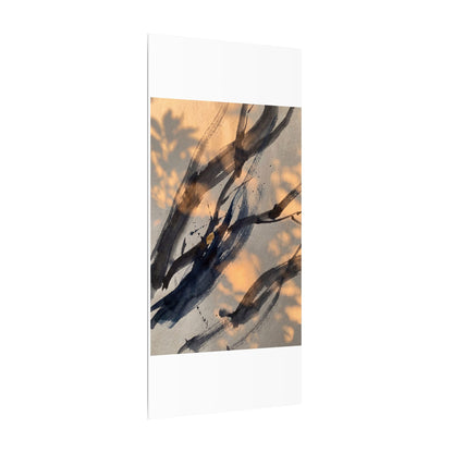 Datsuzoku Ink Brushstroke Canvas Art - Dark Japandi Shadow Zen
