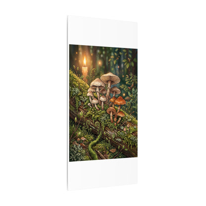 Spring Wild Mushrooms Herbarium Canvas Art | Rustic Decor