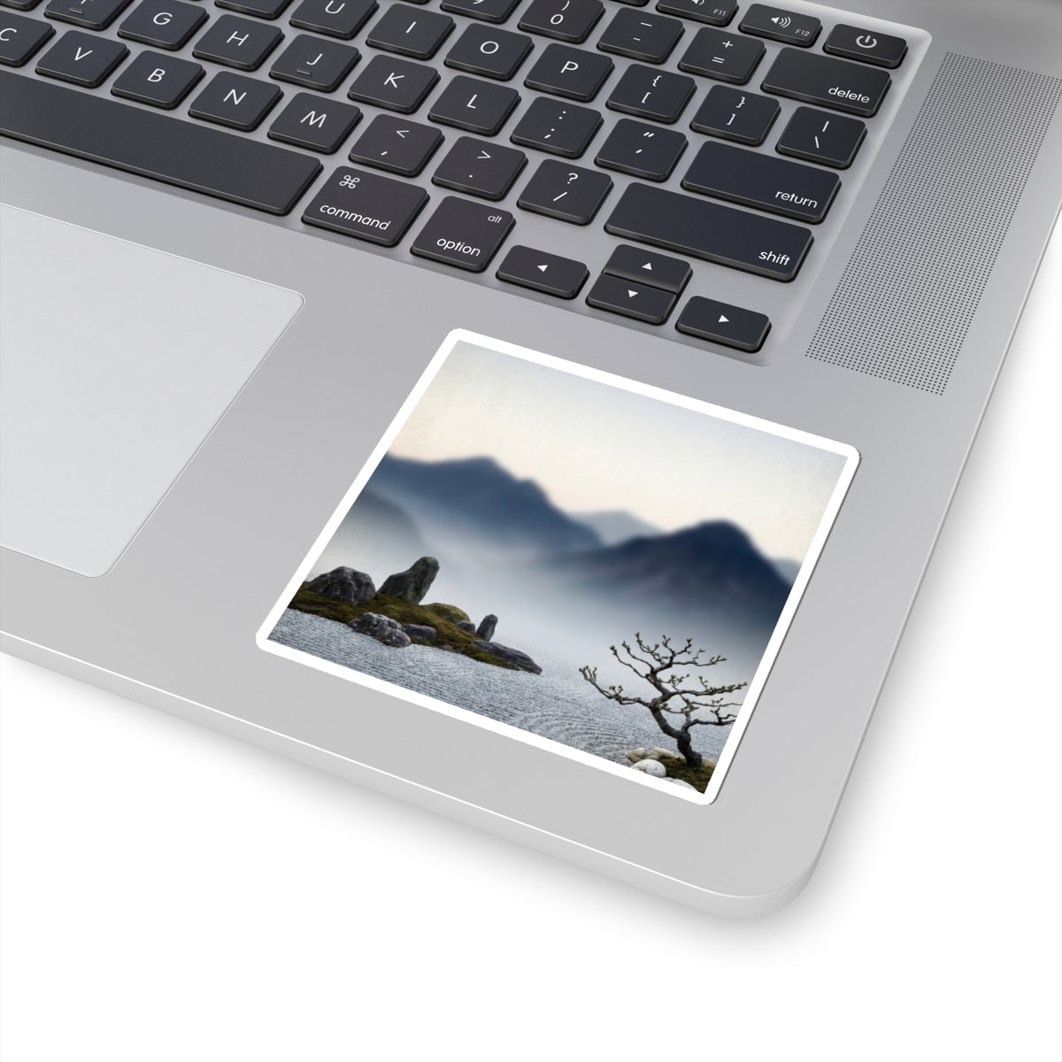 Shibui Mountain Mist Sticker - Zen Karesansui Art Print
