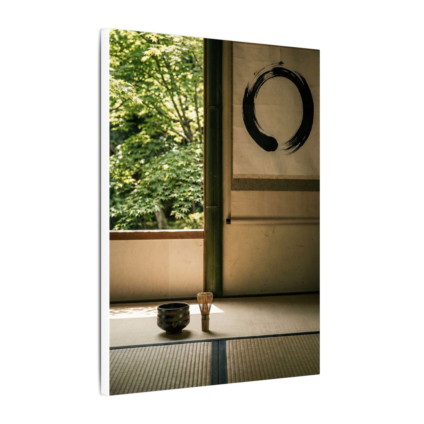 Tea Ceremony Enso Canvas Art | Serene Zen Art