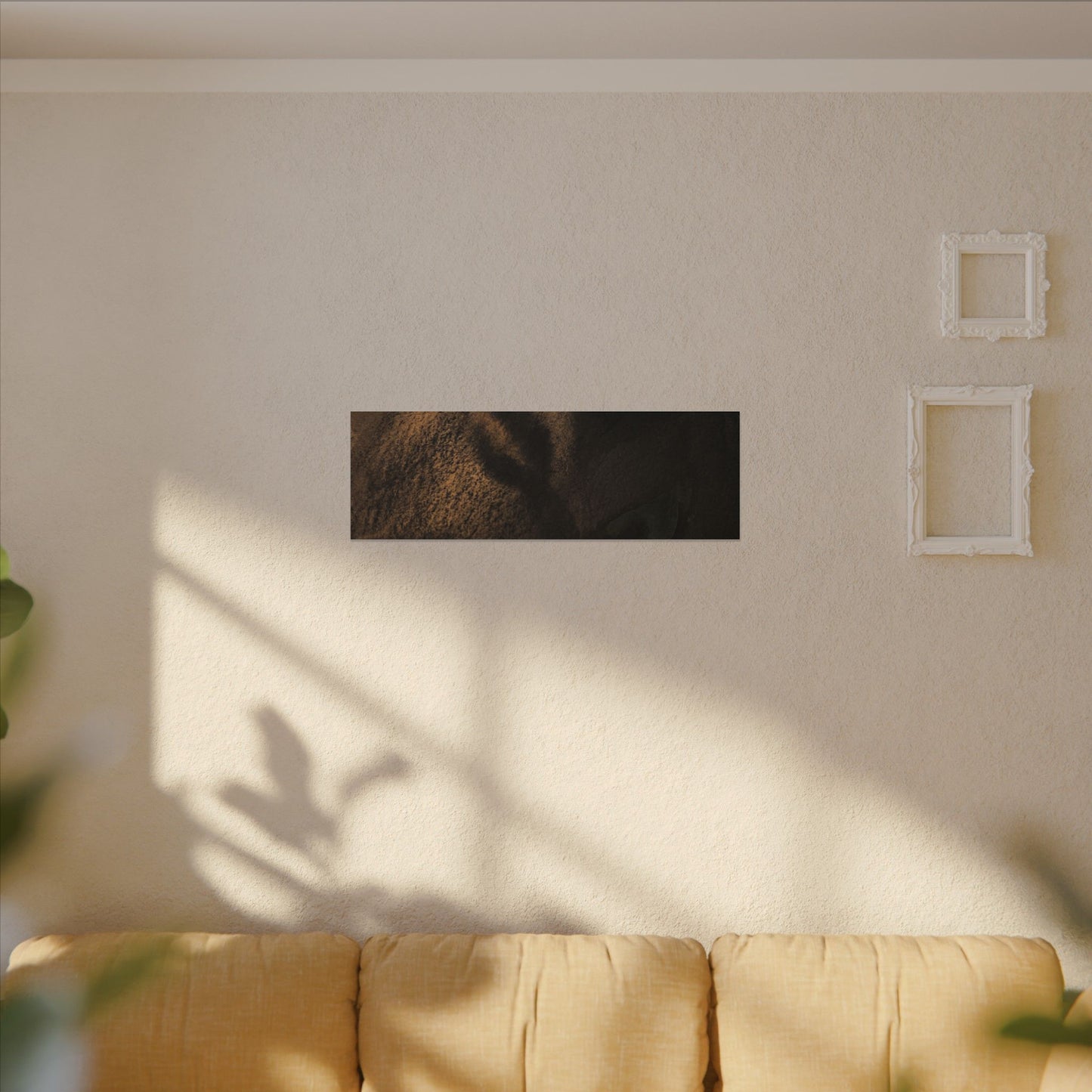 Candlelight Shadow Play Canvas Art - Dark Japandi Ma