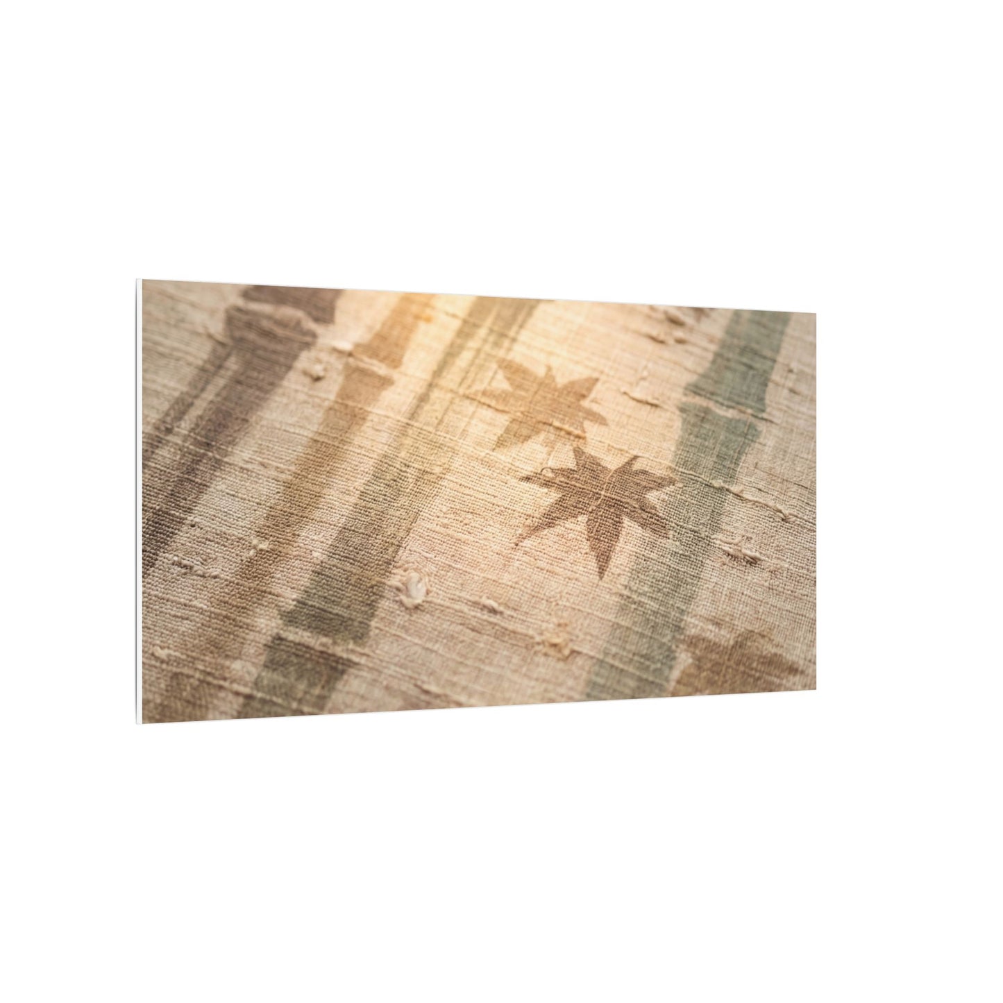 Autumn Bamboo Grove Japanese Pattern Canvas Art | Neutral Decor