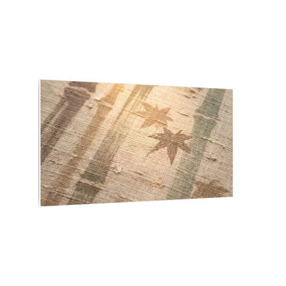 Autumn Bamboo Grove Japanese Pattern Canvas Art | Neutral Decor