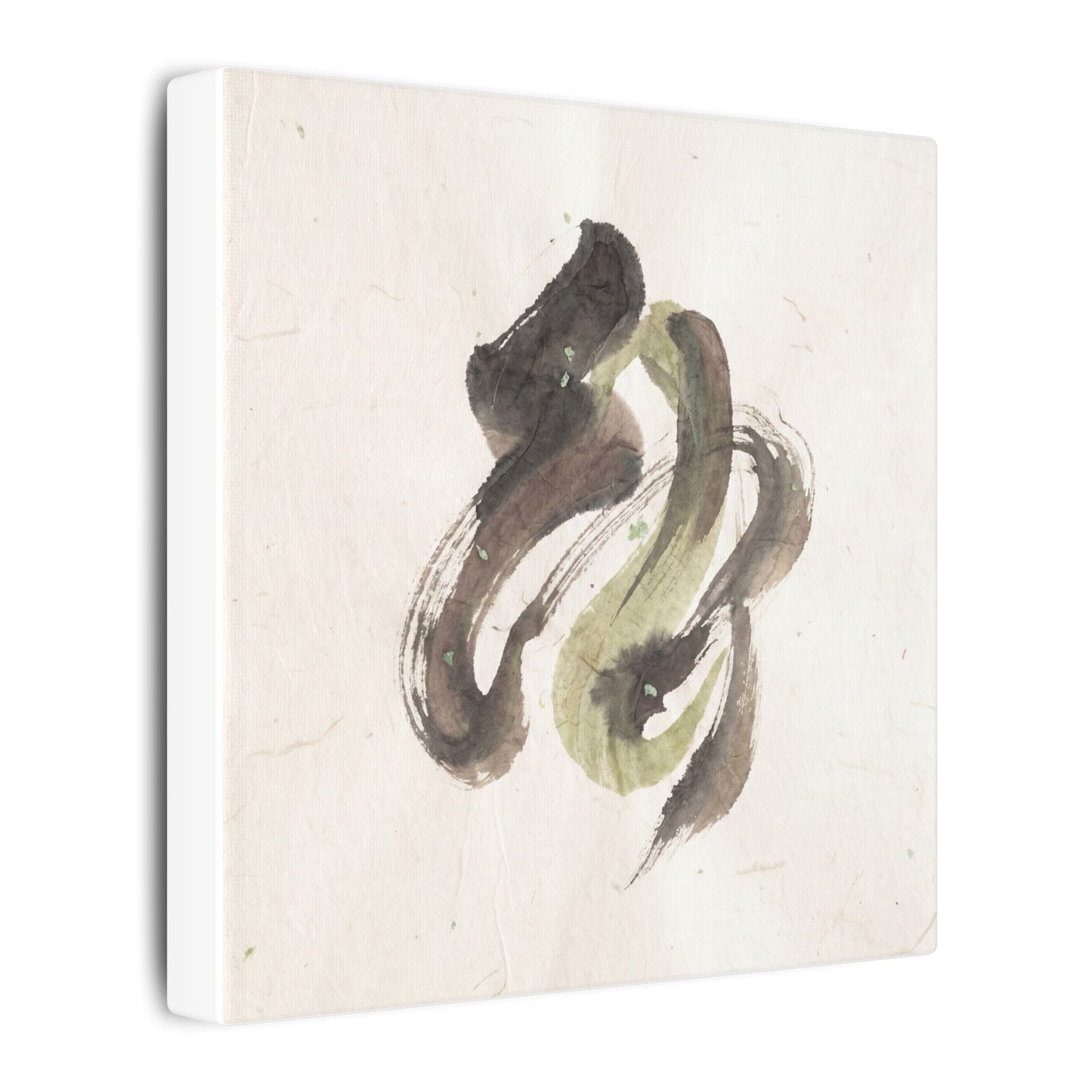 Ink Brushstroke Canvas Art | Spring Japandi Japanese Pattern Art