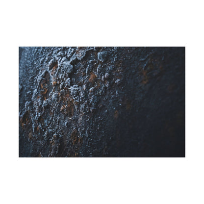 Rust Patina Canvas Art | Winter Dark Japandi Shadow Zen Art Art Print