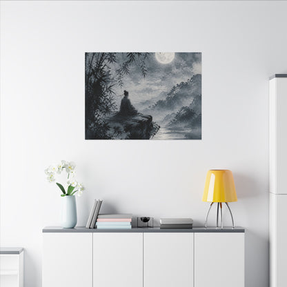 Ink Brushstroke Sumi E Canvas Art | Serene Zen Art