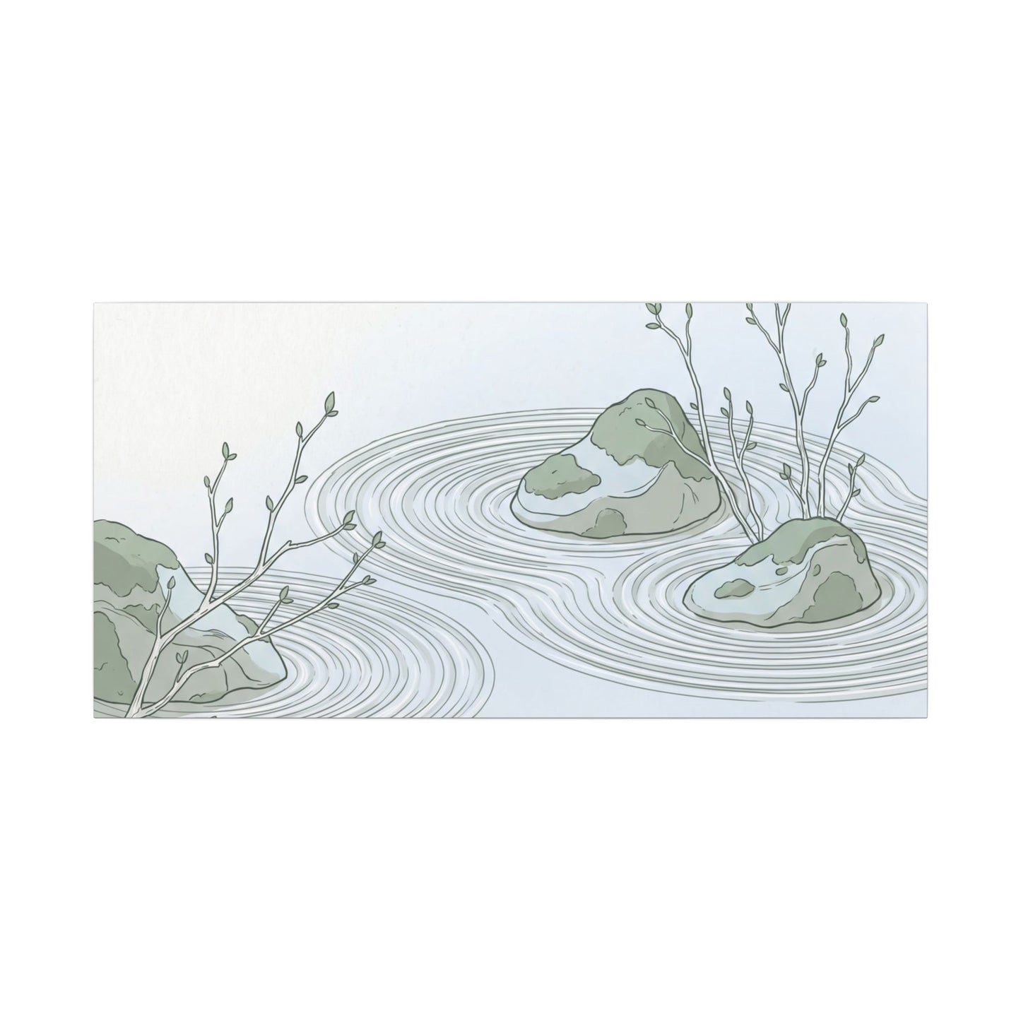 Moonlight Rock Garden Canvas Art - Japandi Ma