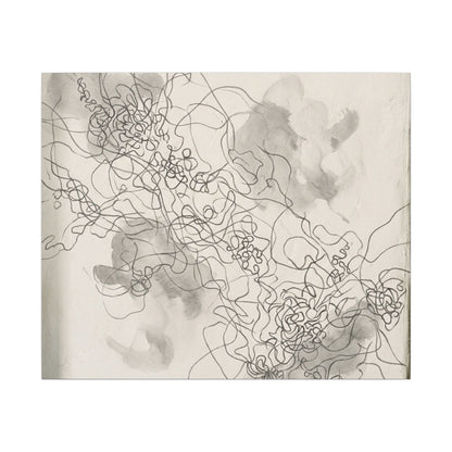 Shadow Play Spring Canvas Art | Dark Japandi Sophisticated Design