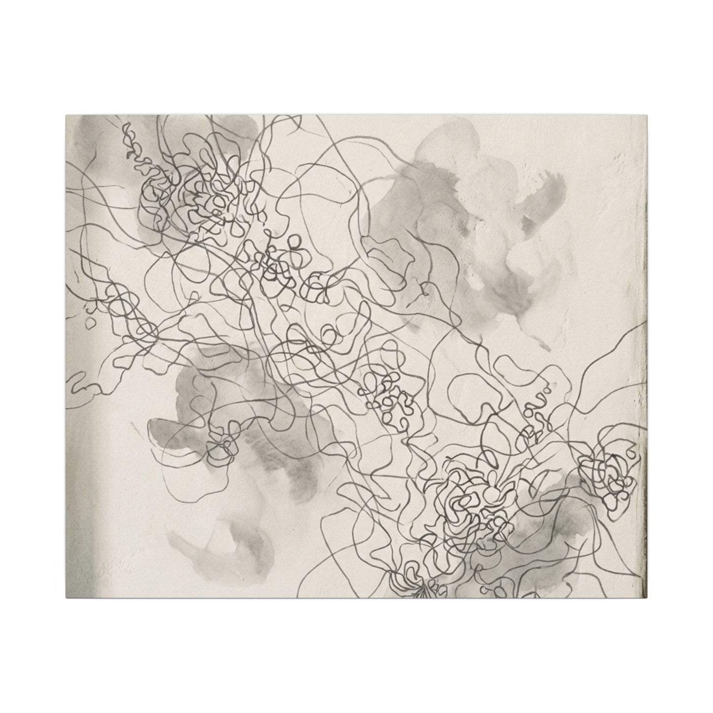 Summer Shadow Play Minimal Line Canvas Art | Earthy Decor