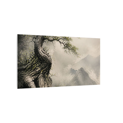 Spring Pine Tree Watercolor Canvas Art | Warm Decor