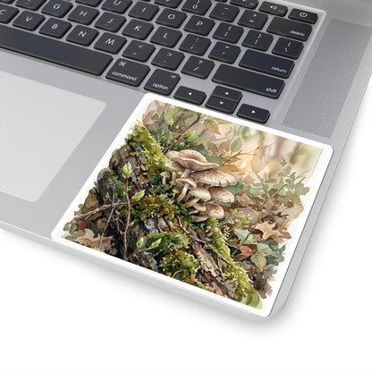Fukinsei Wild Mushrooms Sticker - Japandi Watercolor