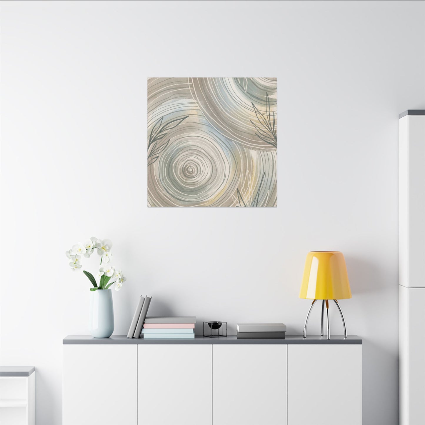 Kanso Water Ripple Canvas Art - Japandi Minimal Line