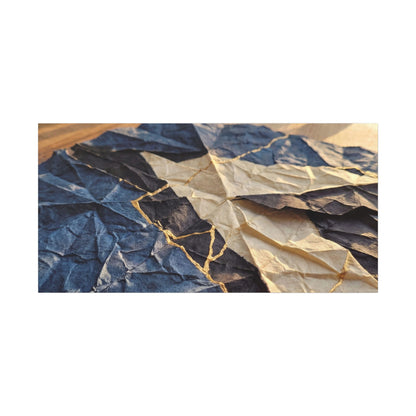 Golden Hour Paper Fold Canvas Art - Kintsugi Ma