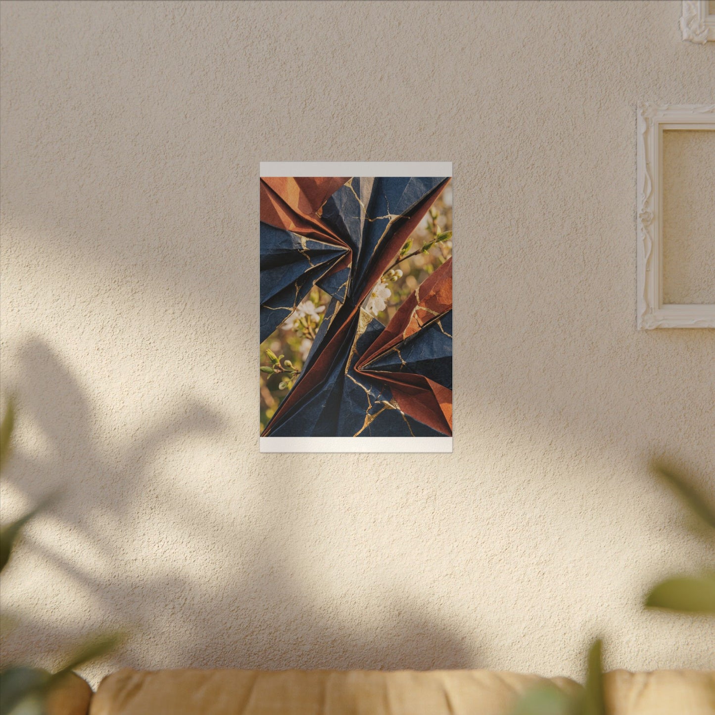 Golden Hour Paper Fold Canvas Art - Kintsugi Ma