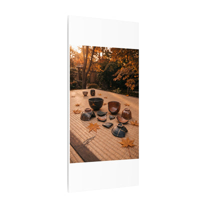 Golden Hour Tea Ceremony Canvas Art - Kintsugi Shibui