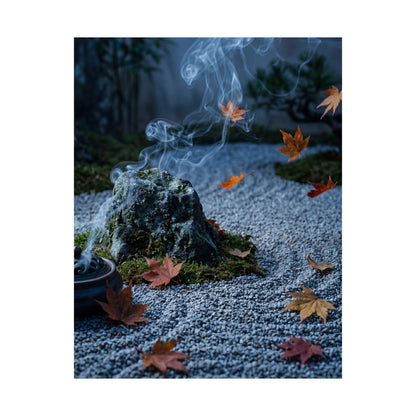 Incense Smoke Autumn Wall Art Print | Zen Peaceful Design