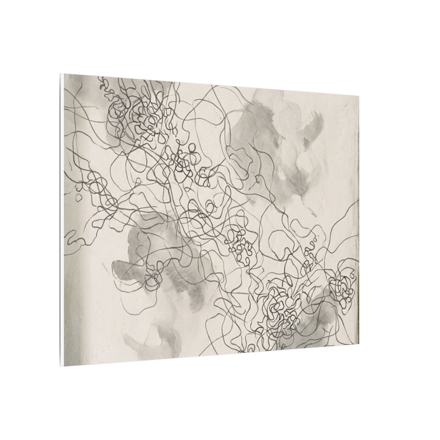 Shadow Play Spring Canvas Art | Dark Japandi Sophisticated Design