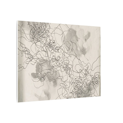 Summer Shadow Play Minimal Line Canvas Art | Earthy Decor