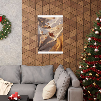 Paper Fold Wall Art Print | Autumn Japandi Minimal Line Art