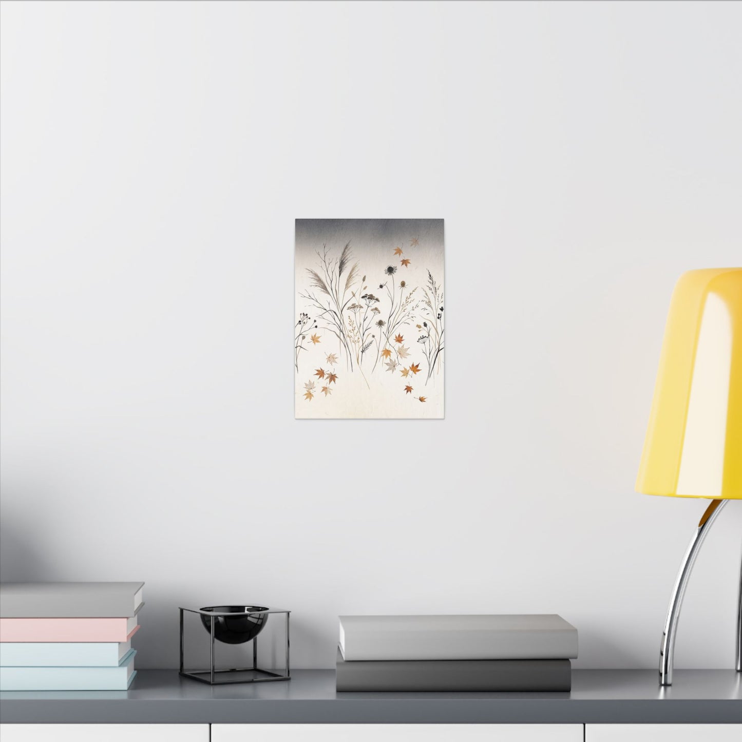 Dawn Dried Flowers Canvas Art - Japandi Kanso