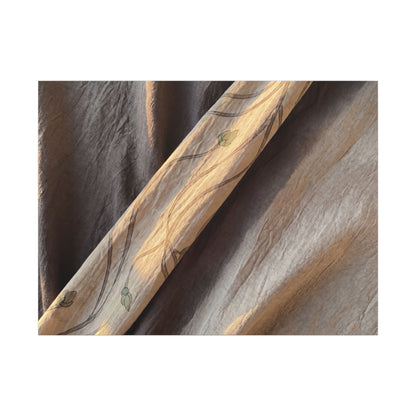 Warm Silk Drape Canvas Art - Japanese Pattern Japandi