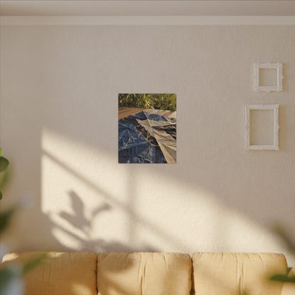 Golden Hour Paper Fold Canvas Art - Kintsugi Ma