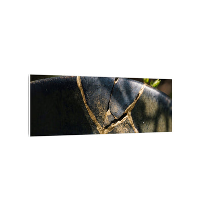 Seijaku Broken Pottery Canvas Art - Dark Japandi Shadow Zen