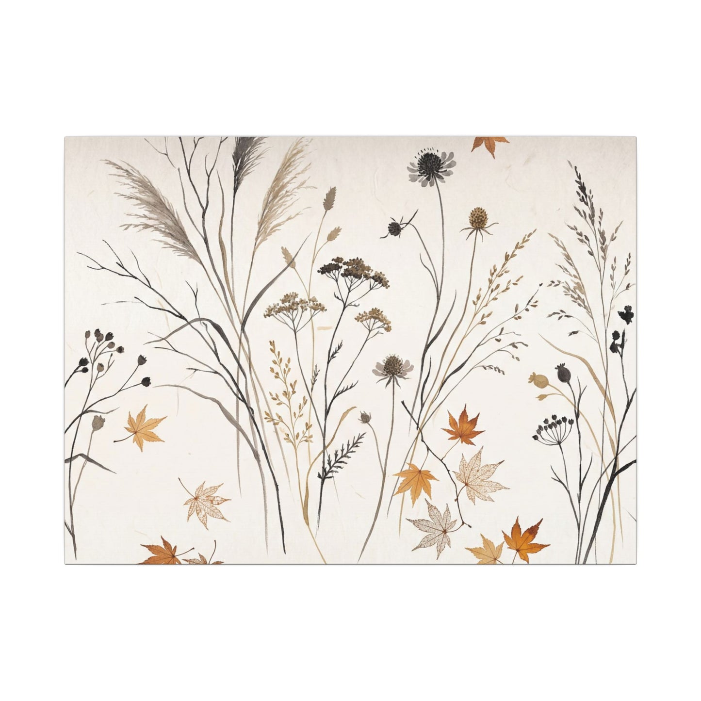 Dawn Dried Flowers Canvas Art - Japandi Kanso