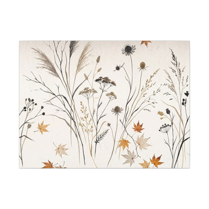Dawn Dried Flowers Canvas Art - Japandi Kanso