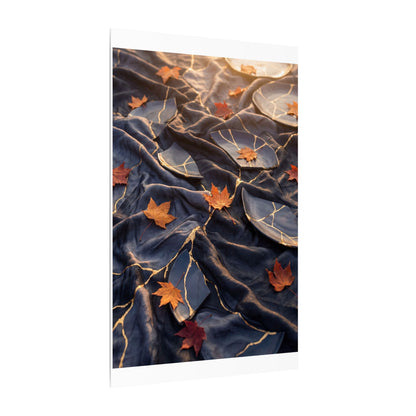 Golden Hour Silk Drape Canvas Art - Kintsugi Shibui