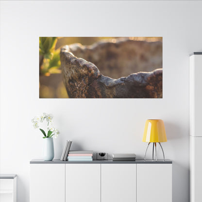 Golden Hour Ceramic Bowl Canvas Art - Dark Japandi Ma