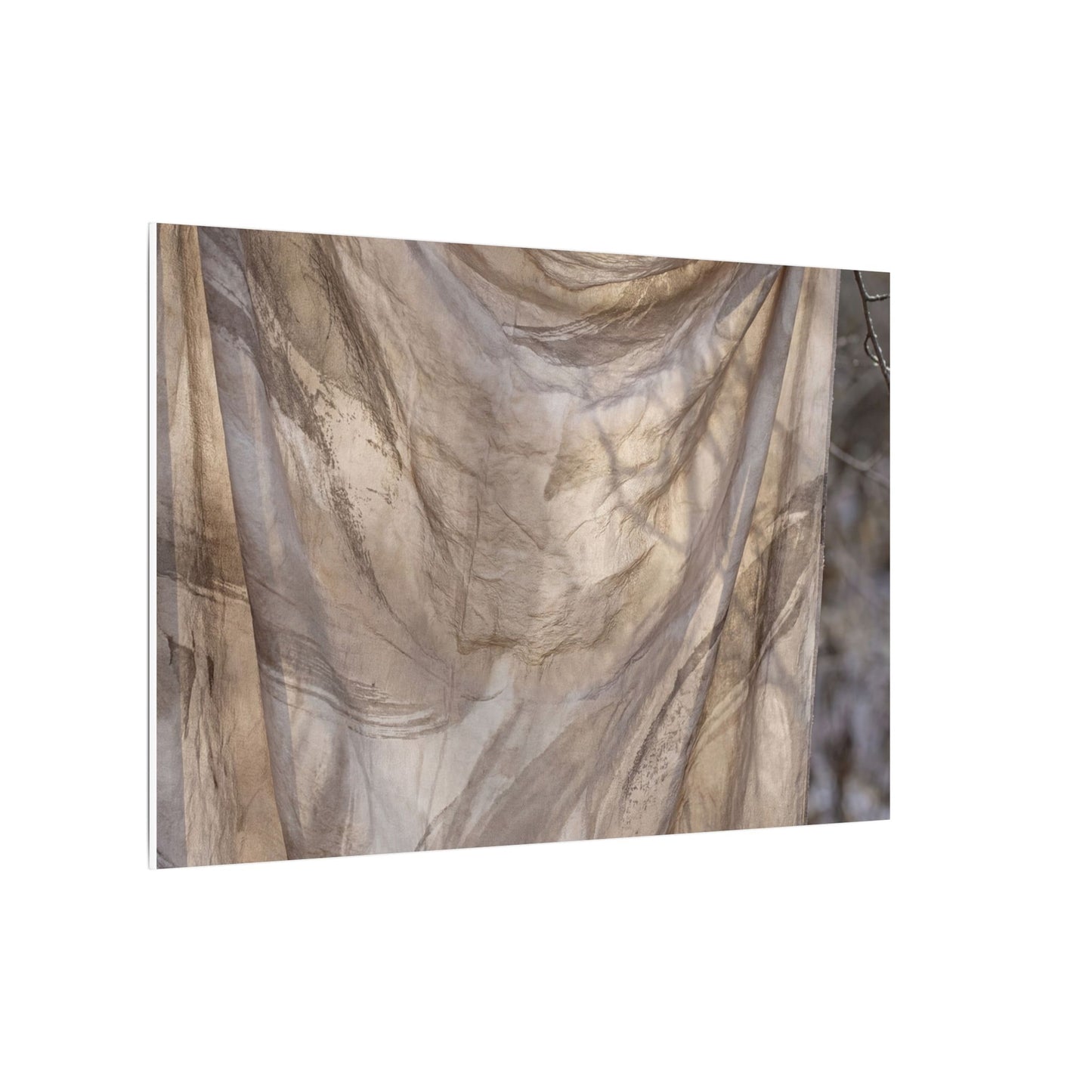 Ma Silk Drape Canvas Art - Japandi Japanese Pattern