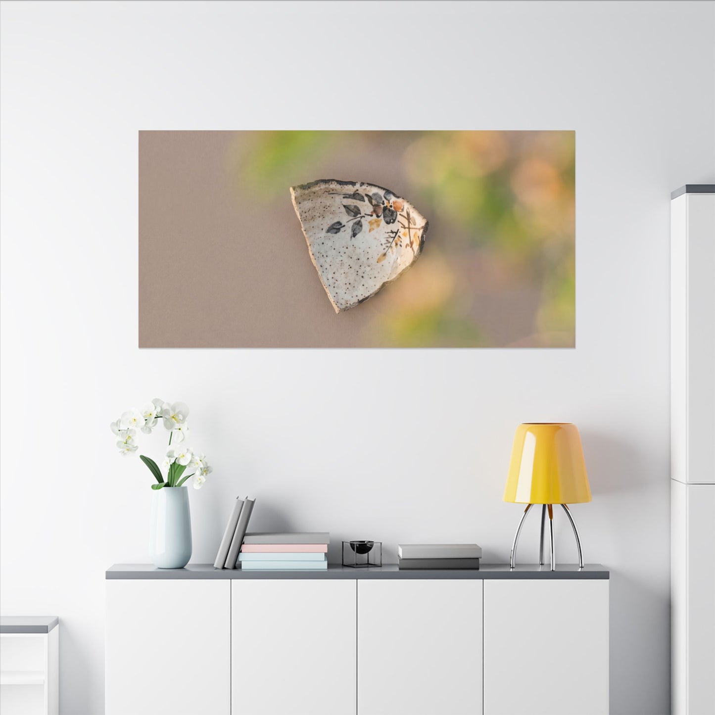 Ceramic Bowl Canvas Art | Spring Japandi Japanese Pattern Art