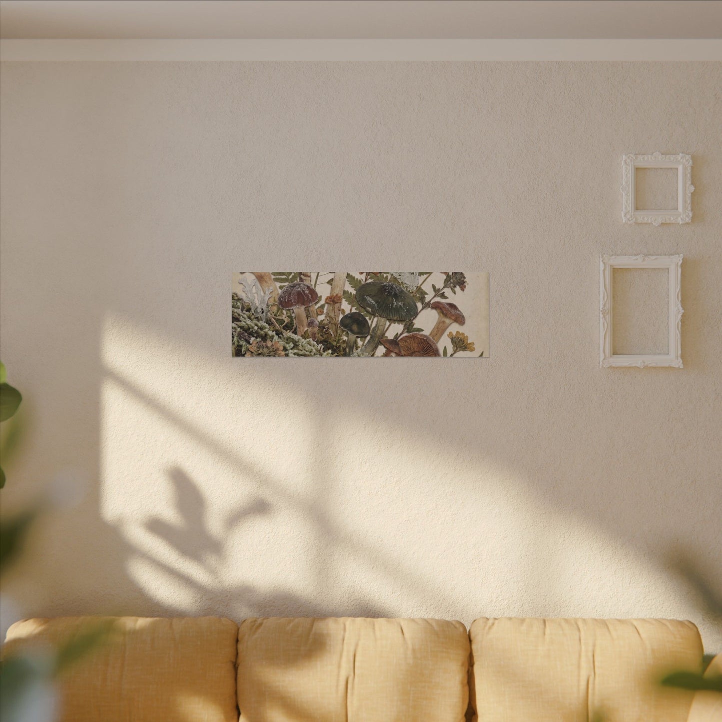 Winter Wild Mushrooms Herbarium Canvas Art | Enchanting Decor
