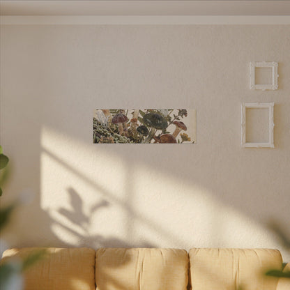 Winter Wild Mushrooms Herbarium Canvas Art | Enchanting Decor