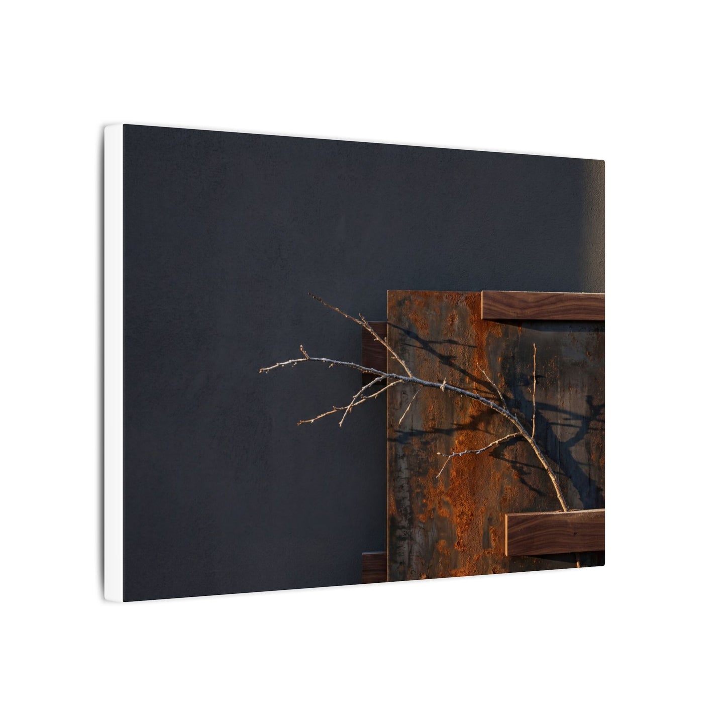 Ma Rust Patina Canvas Art - Dark Japandi Dark Texture