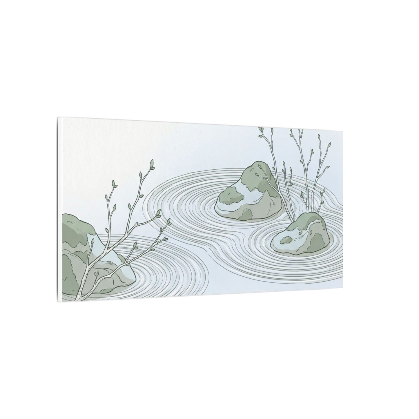 Moonlight Rock Garden Canvas Art - Japandi Ma